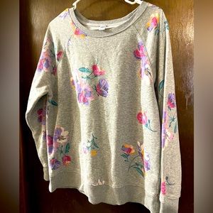 Old Navy floral site large gray floral sweatshirt